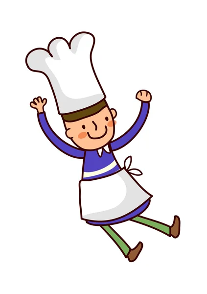 Portrait of Boy in chef uniform — Stock Vector