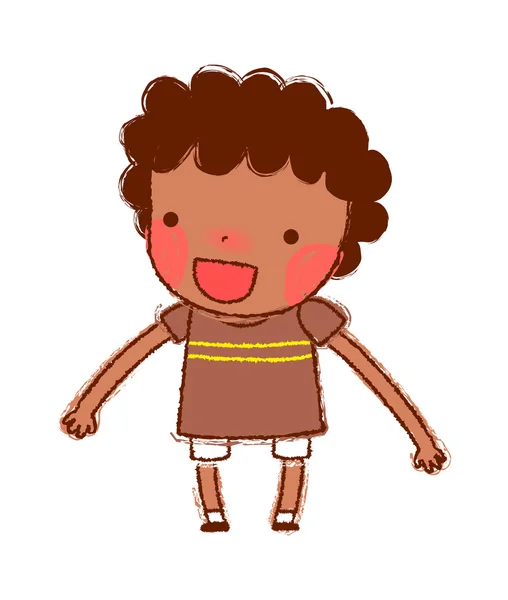 Retrato de niño — Vector de stock