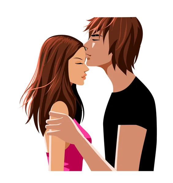 adam kadının kafasına öpüşme portresi