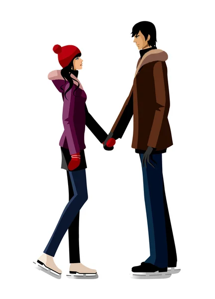 Couple holding hand together — Stock Vector