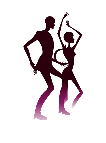 Couple dansant ensemble — Image vectorielle