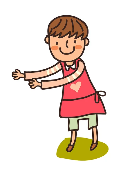 Closeup of girl standing — Stock Vector