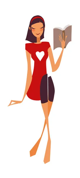 seksi kız okuma kitabı