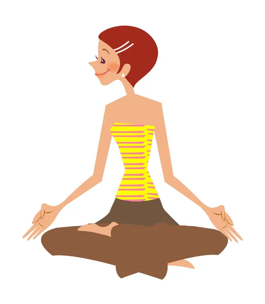 Yoga fille — Image vectorielle