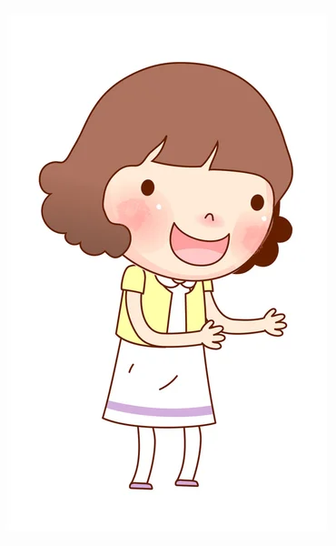 Closeup of girl smiling — Stock Vector