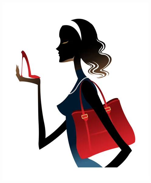 Sexy mujer de moda — Vector de stock