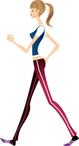 Mujer de moda ciudad — Vector de stock