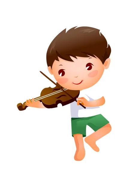 Boy playing violin — Stock Vector