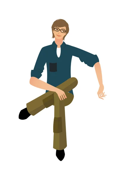 Trendy man — Stock Vector