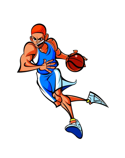 Atleet om basketbal te spelen — Stockvector