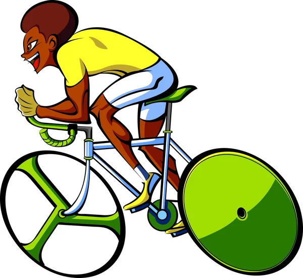 Atleet fietsen — Stockvector