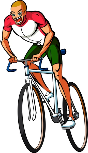 Idrottsman cykling — Stock vektor