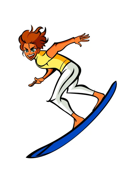Sportsman surf — Stock vektor