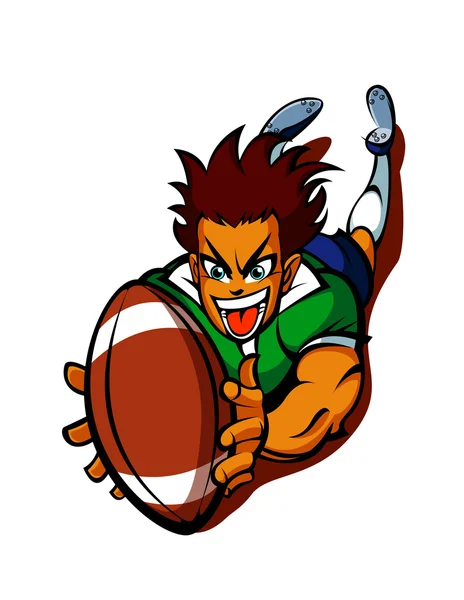 Athlete playing football — Stockvector