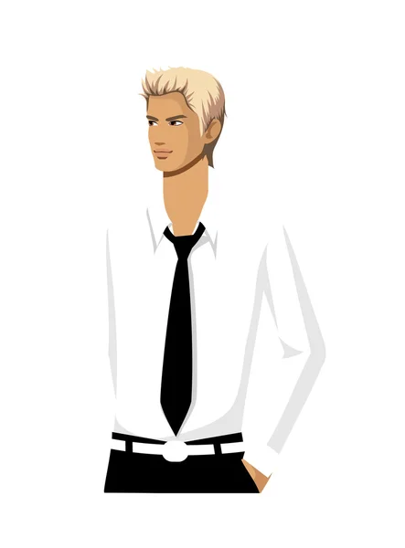 Stylish man on a white background — Stock Vector