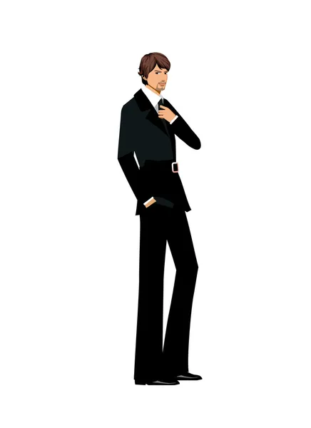 Stylish man on a white background — Stock Vector