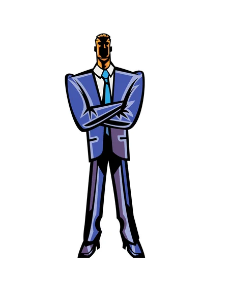 Homme d'affaires sur fond blanc — Image vectorielle