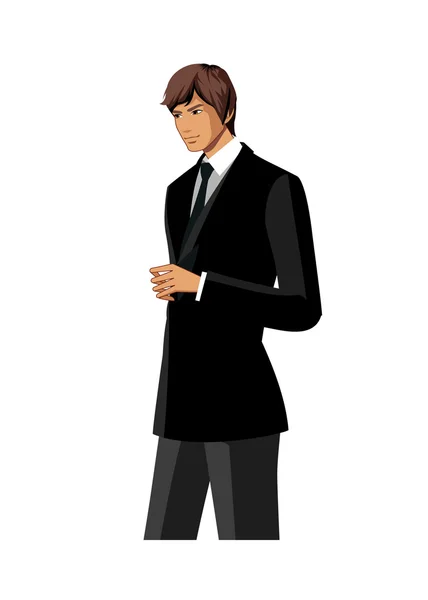 Portrait of stylish businessman — Stock Vector