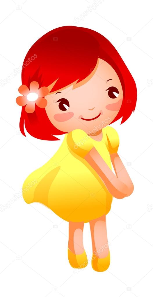 Shy cute girl Stock Vector Image by ©zzve #13425276