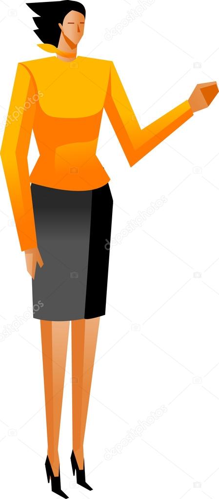 Businesswoman handsup
