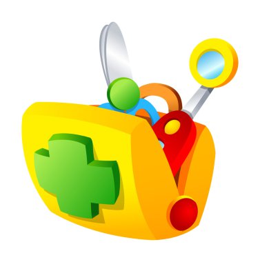 Toy medical supplies clipart