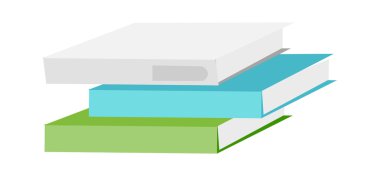 Beyaz ve mavi yeşil kitap