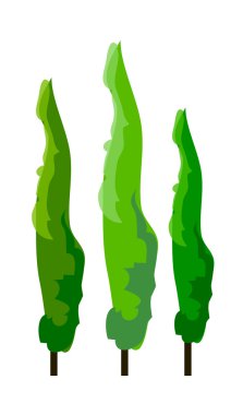 vektör yeşil ağaçlar