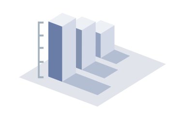 vektör simge çubuk grafiği