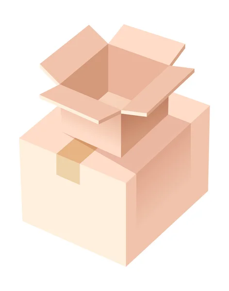 Коробка - вектор — стоковый вектор