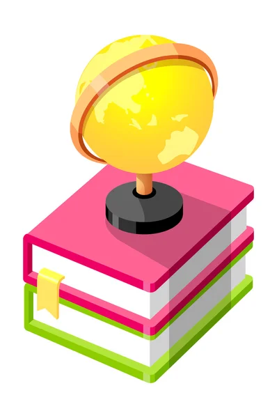 Book and globe — Stock Vector