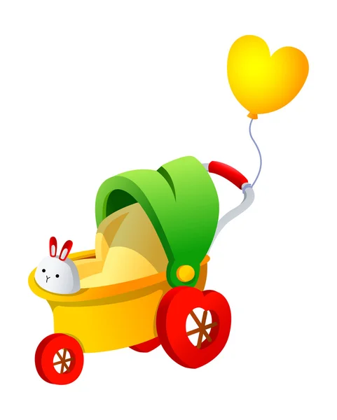 Chariot de bébé vecteur — Image vectorielle