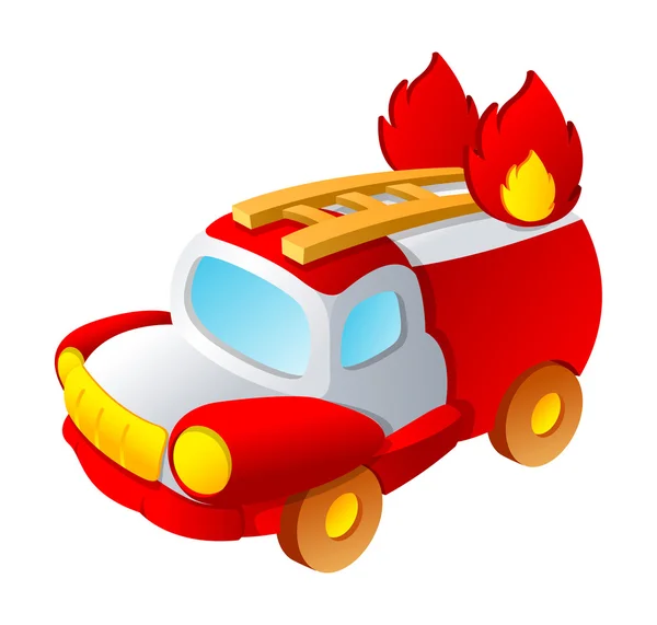 Juguete camión de bomberos — Vector de stock