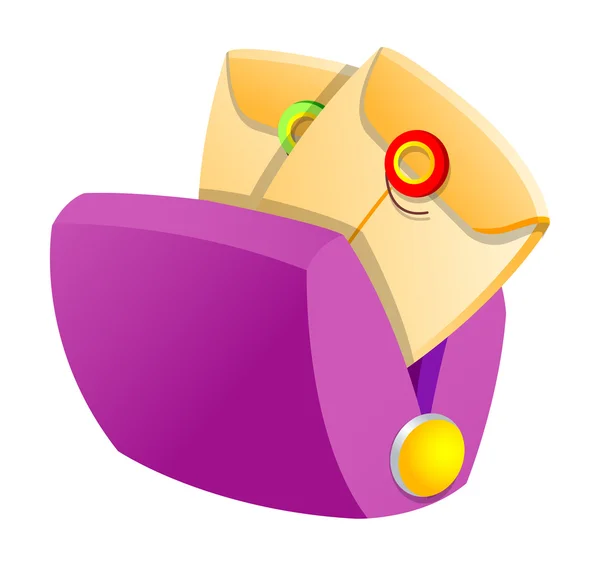 Boîte avec enveloppes — Image vectorielle
