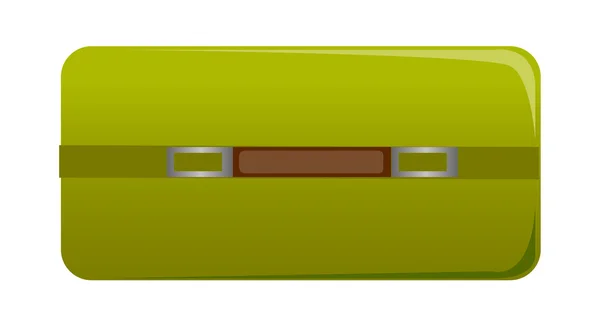 緑のスーツケース — ストックベクタ