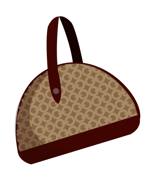 Bolso marrón — Vector de stock