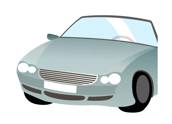 Silver car — Stock Vector