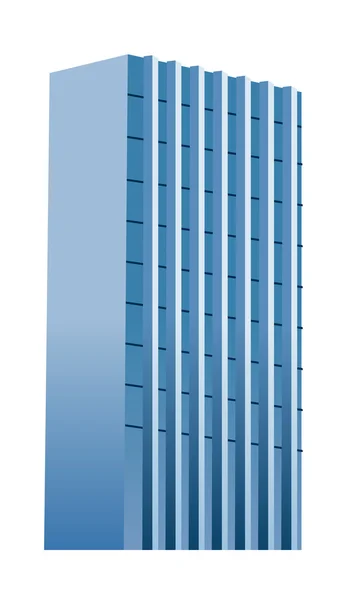 Edificio azul — Vector de stock