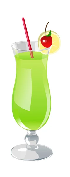 Lunettes avec cocktails verts — Image vectorielle