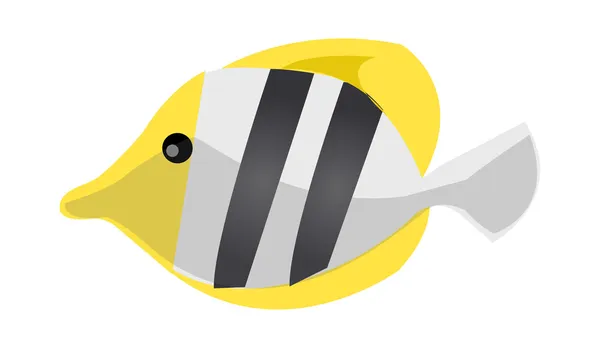 Peces marinos amarillos — Vector de stock