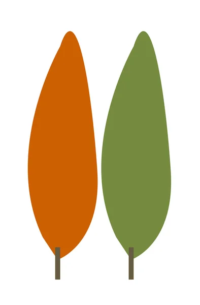 Помаранчеве і зелене дерево — стоковий вектор