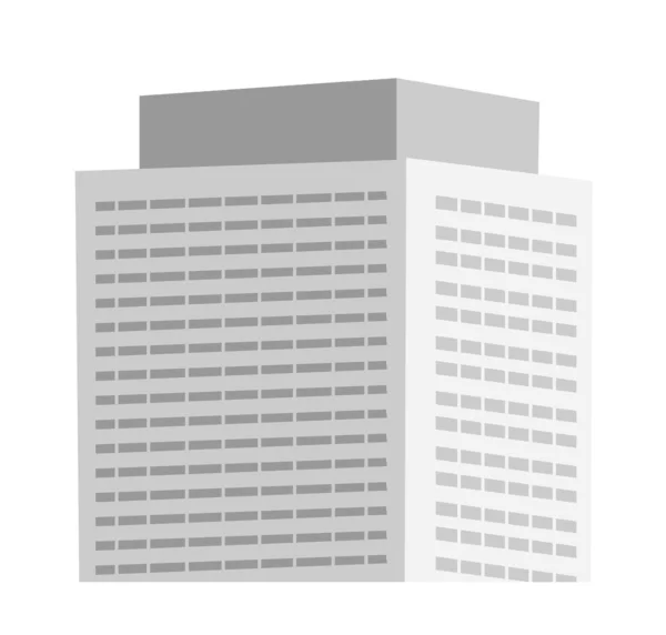 Edificio gris — Vector de stock