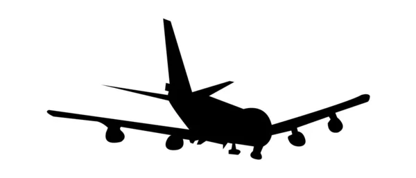 Silhouette eines Flugzeugs — Stockvektor