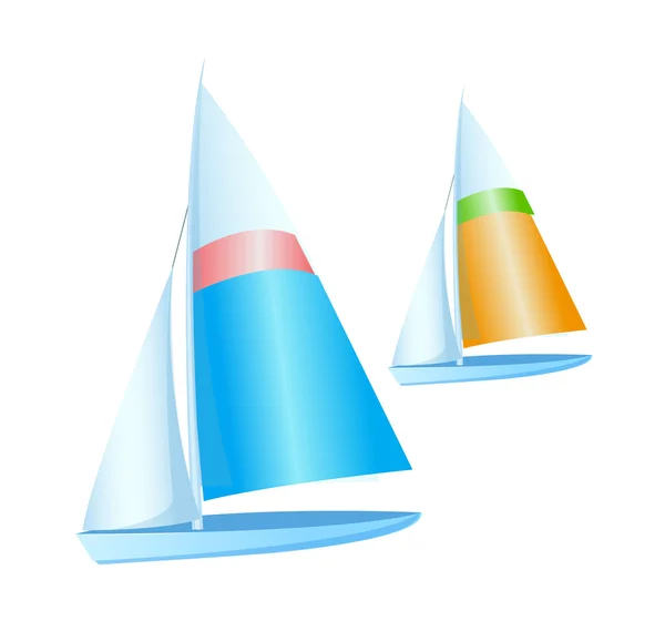 Barcos coloridos — Vector de stock