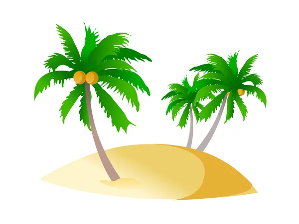 Tropical Island — Stock Vector