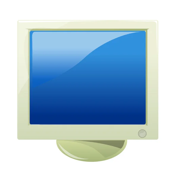 Monitor with blue screen — Stock Vector