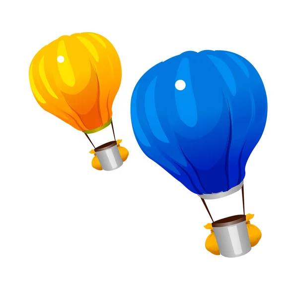 Turuncu ve mavi balon — Stok Vektör