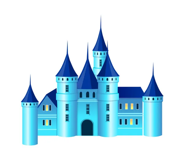 Castillo azul — Vector de stock