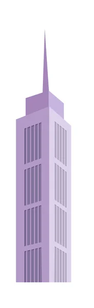 Vector edificio púrpura — Vector de stock