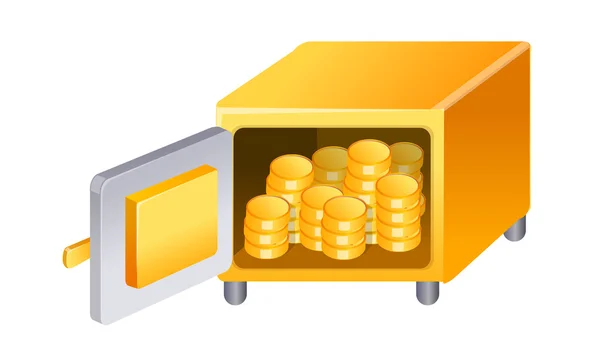 Vector pictogram veilig en cash — Stockvector