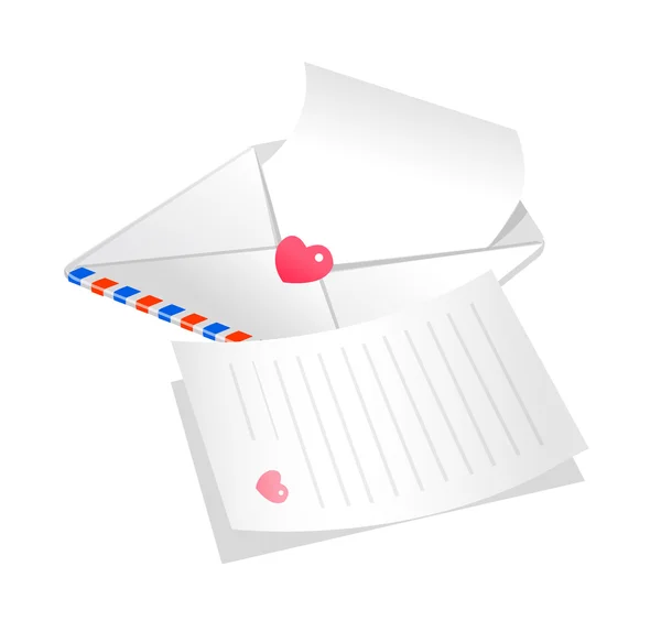 Letter en envelop — Stockvector